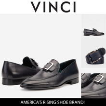 Load image into Gallery viewer, The Astoria Navy Buffalo Leather Men’s Loafer