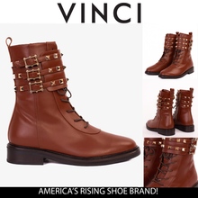 Load image into Gallery viewer, The Doncaster Brown Leather Lace-Up Mid Calf Women Boot With a Side Zipper