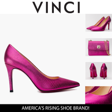 Load image into Gallery viewer, The Maple Fuchsia Leather Pump Fuchsia Sole Women Shoe