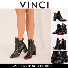 Load image into Gallery viewer, The Infanta Black Leather Block Heel Women Boot