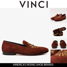 Load image into Gallery viewer, The Lazio Shoe Burgundy Suede Slip-on  Loafer Men Shoe