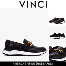 Load image into Gallery viewer, The Milan Black  Croc-Embossed Leather Women Sneaker