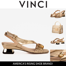 Load image into Gallery viewer, The Iconic Gold Leather Women Sandal