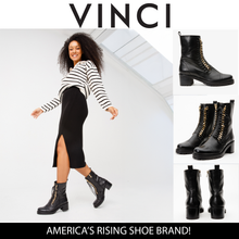 Load image into Gallery viewer, The Tuna Black Leather Mid Calf Women Boot