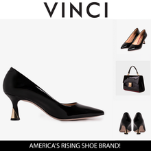 Load image into Gallery viewer, The Brunello Black Patent Leather Pump Women Shoe