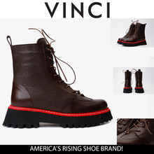 Load image into Gallery viewer, The Yildiz Brown Leather Lace-Up Ankle Women  Boot With a Side Zipper