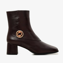 Load image into Gallery viewer, The Windsor Brown Leather Block Heel Women Boot