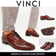 Load image into Gallery viewer, The Randor Burgundy Crocodile Leather Oxford Men Shoe