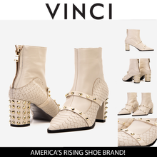 Load image into Gallery viewer, The Valentina Leather Block Heel Women Boot