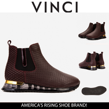 Load image into Gallery viewer, The Panther Burgundy Leather Men Chelsea Boot