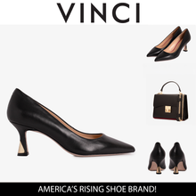 Load image into Gallery viewer, The Brunello Black Leather Pump Women Shoe