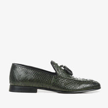 Load image into Gallery viewer, The Bethesda Green Pyhtn Skin Leather Tassel Loafer Men Shoe
