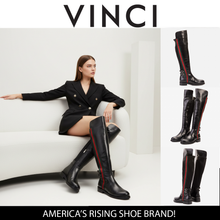 Load image into Gallery viewer, The Manhattan Luxe Black Leather Knee - High Boot