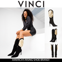 Load image into Gallery viewer, The Vienna Black Suede Leather Knee High Women  Boot