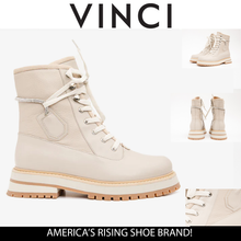 Load image into Gallery viewer, The Arata Cream Leather Lace-Up Ankle Women Boot With a Side Zipper
