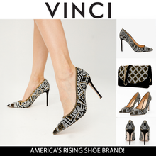 Load image into Gallery viewer, The Nampula Black Glitter Leather Pump Women Shoe