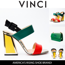 Load image into Gallery viewer, The Niger Block Heel Multicolor Leather Women Sandal