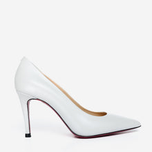Load image into Gallery viewer, The Ege White Leather Pump Fuchsia Sole Women Shoe