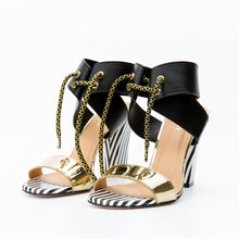 Load image into Gallery viewer, The Bloke Black Leather Ankle Strap Women Sandal