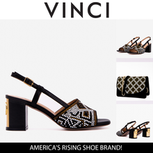 Load image into Gallery viewer, The Nampula Black Leather Women Slingback Sandal