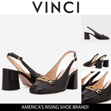 Load image into Gallery viewer, The Potomac Black Slingback Leather Women Sandal