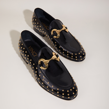 Load image into Gallery viewer, The Jupiter  Shoe Black Spike Leather  Bit Dress Loafer Limited Edition Men  Shoe