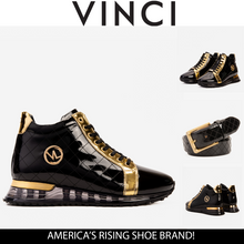 Load image into Gallery viewer, The Prestige Black &amp; Gold  Limited Edition  High-Top Men Sneaker 