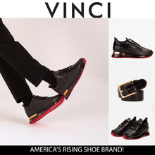 Load image into Gallery viewer, The Marseille Black Leather Men Sneaker
