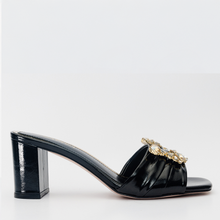 Load image into Gallery viewer, The Micro Black Leather Women Sandal