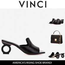 Load image into Gallery viewer, The Tory Black Leather Women Sandal