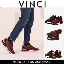 Load image into Gallery viewer, The Majesty Burgundy Leather Men Sneaker