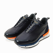 Load image into Gallery viewer, The Milford Navy Blue  Leather Men Sneaker
