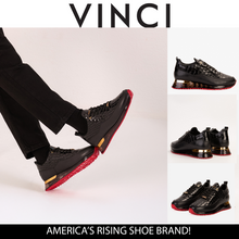 Load image into Gallery viewer, The Marseille Black Leather Men Sneaker