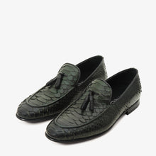 Load image into Gallery viewer, The Bethesda Green Pyhtn Skin Leather Tassel Loafer Men Shoe