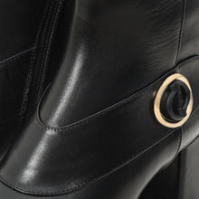 Load image into Gallery viewer, The Windsor Black Leather Block Heel Women Boot