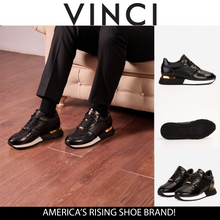 Load image into Gallery viewer, The Empire Black Leather Men Sneaker