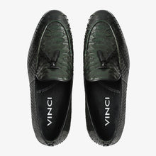 Load image into Gallery viewer, The Bethesda Green Pyhtn Skin Leather Tassel Loafer Men Shoe