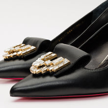 Load image into Gallery viewer, The Love Black Leather Block Heel Pump Women Shoe
