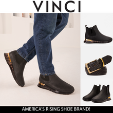 Load image into Gallery viewer, The Panther Black Leather Men Chelsea Boot