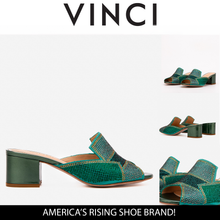 Load image into Gallery viewer, The Magnolia Green Glitter Leather Women Sandal