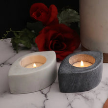 Load image into Gallery viewer, 2-Piece Blossom Marble Tea Light Holders