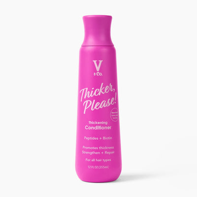V&Co. Beauty Thickening Hair Conditioner for All Hair Types with Peptide Technology, 12 fl oz, Squeeze Bottle