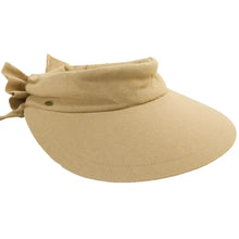 Load image into Gallery viewer, Scala Cotton Bow Visor - Womens Visor