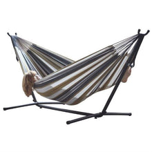 Load image into Gallery viewer, Desert Moon Pattern Cotton Hammock with 9-FT Steel Stand