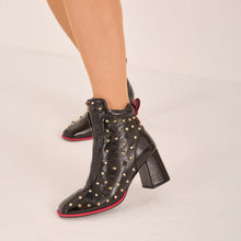 Load image into Gallery viewer, The Infanta Black Leather Block Heel Women Boot
