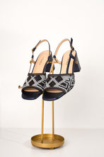 Load image into Gallery viewer, The Nampula Navy Blue Leather Women Slingback Sandal