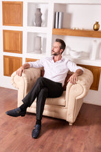 Load image into Gallery viewer, The Monarch Navy Blue Leather Men Dress Shoe