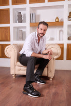 Load image into Gallery viewer, The Empire Black Leather Men Sneaker