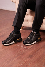 Load image into Gallery viewer, The Empire Black Leather Men Sneaker
