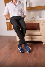 Load image into Gallery viewer, The Padova Navy Blue Leather Men Sneaker